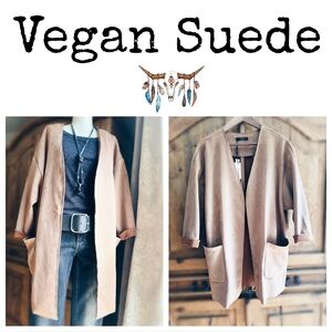 T Tahari Vegan Suede Jacket